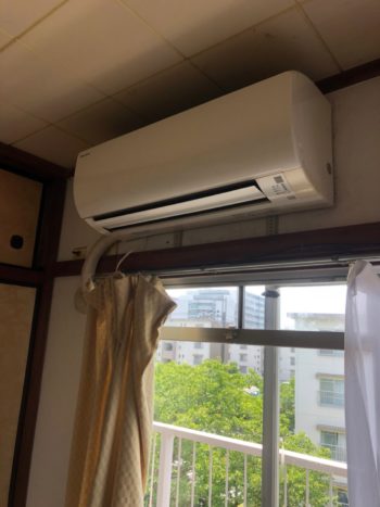 同じ団地の部屋間でのエアコン移設工事『千葉県成田市加良部』